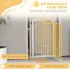 41" Easy Open Indoor Dog Gates for Doorways, House, Stair - White