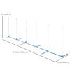 Adjustable Dog Agility Training Obstacle Set with Weaves Poles and Storage Bag for Pet Dogs Outdoor Games Exercise Blue and White