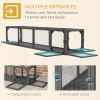 79" Long Cat Tunnel, Cat shelter L- Shape with Extendable Design, Cat Enclosure for Indoor/Outdoor Use, Lead Grey