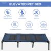 48" X 36" X 9" Elevated Pet Bed with Carrying Bag, Dark Blue