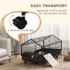 Metal Small Animal Cage, Rabbit Cage for Guinea Pig, Chinchilla, Hedgehog