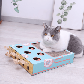 Cat hamster toy interactive play cat scratch board corrugated cat box claw grinder toy
