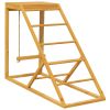 PawHut Chicken Activity Play Yellow with Chicken Perches Hen Ladder for Healthy Happy Animals Coop Toy