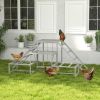 Chicken Roost Toys for Chickens Hens, Coop Accessories with Wood Stand, Ladder Platforms, for 10-15 Chickens