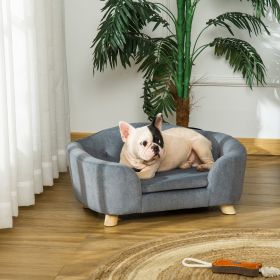 Miniature Dog / Cat Couch w/ Washable and Removable Cushion, Waterproof Cover, Gray