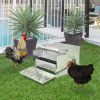 30 lbs Capacity Automatic Chicken Poultry Feeder with a Galvanized Steel and Aluminium Build, Weatherproof Design