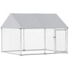 Outdoor Dog Kennel with Waterproof & Anti-UV Cover, Quick-Connect Frame, Secure Lock for Small Medium Dogs