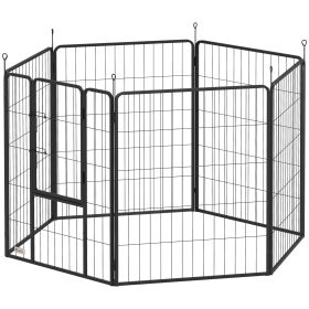 Heavy Duty Dog Playpen with Door for Large Dogs, 6 Panels, 39"H