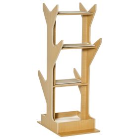 4-level Platform Cat Tree with Resting House, Activity Center for kittens, Cat Tower Furniture with Cushion, Oak