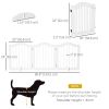 24"H Foldable Dog Gate, 3 Panels Freestanding Pet Gate Barriers Indoor with Support Feet, Puppy Fence for Small Dogs, White