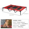 Elevated Dog Bed, Raised Dog Cot for XL Sized Dogs, Indoor & Outdoor, 48" x 36" x 9", Red