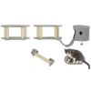 Wall Mounted Cat Shelves with Scratching Post, Ladder, Condo, Jumping Platforms, Light Grey