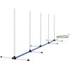2PCs Dog Agility Kit with Weave Poles, Spray Water Tube, Whistle, Carry Bag, White