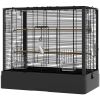 22" Bird Cage for Budgie Finches Canaries Love Birds with Wooden Stands, Slide-Out Tray, Handles, Food Containers, Black