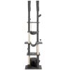 89"-100" Floor to Ceiling Cat Tree Cat Tower for Large Cats w/ Scratching Posts, Grooming Brush Post, Cat Condo, Grey