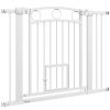 30" Extra Tall Dog Gate w/ Cat Door, 2 Extension Kits, for Doorways, Hallways, Stairways, 30"-41" Width