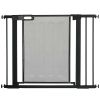 29.5"-40.6" Metal Pet Gate, Dog Gate with Auto Closing Door, Double Locking, for Doorways, Stairs, Hallways, Black