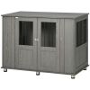 Dog Crate Furniture with Lockable Magnetic Door, Adjustable feet for Extra Large, Medium & Small Dogs, Indoor Use, Grey