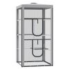 79" Cat Cage, Large Outdoor Kitten House, Indoor Cage Pet Kennel Playpen with 3 Platforms Door 4 Sandbags - Grey