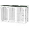 Catio Outdoor Cat Enclosure with Waterproof Roof, Multi-Level Platforms, Lock, White