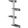 Wall-Mounted Cat Shelf with 4 Platforms and 3 Scratching Posts, Cat Wall Climber for Climbing and Lounging, Light Grey