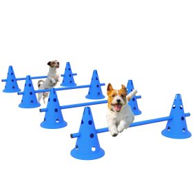 39''L Set of 4 Dog Agility Hurdle Cone Set for Large Medium Small Size Dog, Agility Training Equipment 8 Cones 4 Rods Starter Kit with Carrying Bag