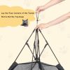 Black and Yellow Edge 210D Oxford Cloth Automatic Rod Tent Splicing Style Pet Tunnel Foldable Outdoor Play Tube for Cats and Small Dogs Lightweight Br