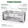 2 pcs Dual-Door Humane Rat Trap - Continuous Mouse Catching, Heavy-Duty Galvanized Iron Construction - Safe for Pets & Kids, Indoor/Outdoor Use