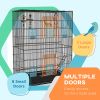 63" Bird Cage w/ Open Top for Budgies, Cockatiels, Lovebirds Finches, Stand, Toys, Removable Tray, Storage Shelf
