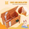 Outdoor Insulated Cat House with Asphalt Roof, Removable Floor, for Cats, Small Animals