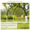 Dog Agility Kit Pet Obstacle Course Training Equipment Outdoor with Weave Poles, Carry Bag, Black