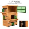 Outdoor Cat House, 3-Tier Kitty Shelter with 5 Escape Doors, Weather Resistant, Yellow & Black