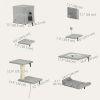 Cat Wall Shelves Set of 7, Shelves and Perches with House, Sisal Post Ladder, Bed & Ball, Grey