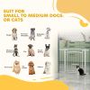 Dog Gate, Walk Through Pet Gate w/ Small Pet Door, Auto Close, for Doorways, House, Stair, 30"-41" W x 30" H