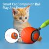 Electric Rolling Toy Ball for Pets,New Year Gift -Self Rotating Fun for Cats, USB Rechargeable Cat Toy, TPR Soft Gel, Safe Chew Material