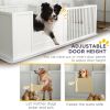 Dog Whelping Box w/ Waterproof Pee Pad & Adjustable Door for Small, Medium & Large Breed Dogs, 65" x 31.5"