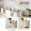 Double Room Design Whelping Box for Dogs with Whelping Pad, Clear Panels, Adjustable Entrance, for Small Dogs