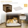 Furniture Style Dog Crate End Table with Removable Door Panel, Dog Crate Bed with Foam Cushion, Safety Lock, Indoor Use, for Small & Medium Dogs