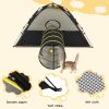 Black and Yellow Edge 210D Oxford Cloth Automatic Rod Tent Splicing Style Pet Tunnel Foldable Outdoor Play Tube for Cats and Small Dogs Lightweight Br