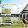 Galvanized Steel Outdoor Dog Kennel with Roof, Safety Lock, for Backyard, 13.1' x 7.5' x 7.8'