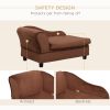 Pet Sofa Bed Couch with Storage, Pet Sofa for Cats and Small Dogs, Brown