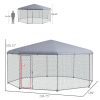 17.1 ft x 15.7 ft Chicken Run for 19-25 Chickens with Cover