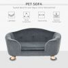 Miniature Dog / Cat Couch w/ Washable and Removable Cushion, Waterproof Cover, Gray
