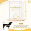 30"-41" Extra Wide Walk Through Dog Gate w/ Cat Door, 3-Inch & 5.5-Inch Extension Kits, 42" High