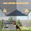 Outdoor Dog Kennel with Waterproof & Anti-UV Cover, Quick-Connect Frame, Secure Lock for Small Medium Dogs