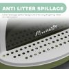 Cat Litter Box with Lid, Front Door Flap, Scoop, Handle, Easy Clean, for Small and Medium Cats, Green