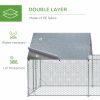 Large Chicken Coop Metal Chicken Run for Chickens with Waterproof and Anti-UV Cover
