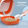 Cat Litter Box with Lid, Covered Litter Box w/ High Sides, Orange