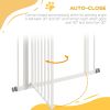 Extra Tall Dog Gate with Door, Pressure Fit, Auto Close, Double Locking for Doorways Hallways Stairs, 29"-32", White