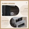Cat Stairs for Bed, Couch 3 Steps, Small Cat Tree for Indoor Cats with Scratching Posts Toy Ball, 17.5" x 15.5" x 19"